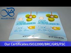 Opstaand zakje met ritssluiting voor zoetstof van monniksfruit