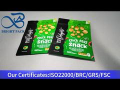 Opstaande zak met ritssluiting voor kikkererwtensnack