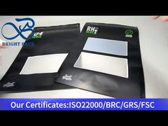 Opstaande ritssluitingszak met doorzichtig venster