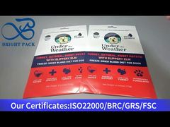 Opstaand ritssluitingszakje voor voedsel voor huisdieren