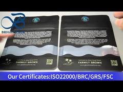 Opstaand ritssluitingszakje voor cannabisbloemen met doorzichtig venster