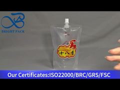 transparant opstaand zakje met uitloop