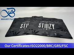 Glanzend bedrukt cannabis kinderslot tasje met matte olie