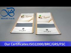 Wit aluminiumfolie composiet stazakje met helder venster