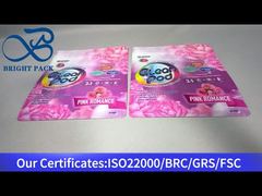 paarse opstaande ritssluitingszak voor wasmiddelpod