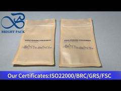 kleine kraftpapieren ritssluitingszak met doorzichtig venster