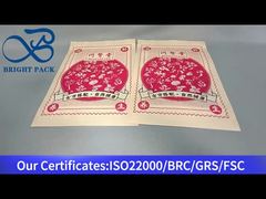 gele opstaande ritssluitingszak met doorzichtig venster