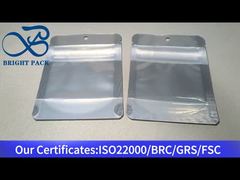 witte kleine kindveilige ritszakjes met doorzichtig venster