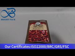 bruin opstaand ritssluitingszakje voor pittige snoepjes