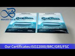 blauw plastic hersluitbaar zakje voor schoonmaakmiddel 80g