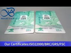 groene plastic ziplock zak met helder raam voor floss pick