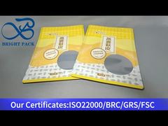 gele stand-up aluminium folie composiet zak voor havermout 450g