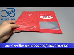 rood, op maat gemaakte cannabiszak met helder raam