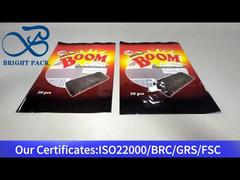 voedselverpakkingszak met doorzichtig venster voor met chocolade bedekte knapperige rol