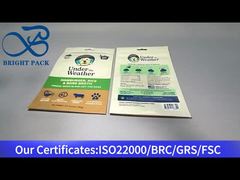 bruine opstaande voedselverpakkingszak voor hondenvoer