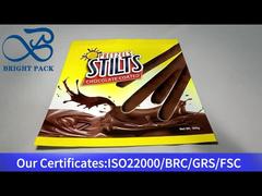 gele aluminium plastic ritssluitingszak voor chocolade