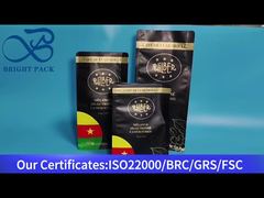 zwarte platbodemzak met ventiel 1kg