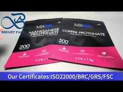 zwart opstaand zakje met ritssluiting voor een supplement van 1 kg