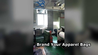 Op maat gemaakte kledingtas met helder venster, merklogo, kledingopbergtas