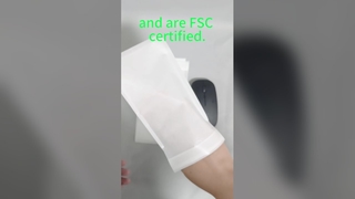 FSC-gecertificeerde biologisch afbreekbare glaspapierzakjes met zelfklevend zegel voor kleding en sokken