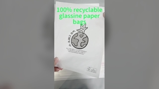 Biologisch afbreekbare Transparante Glassine Papieren Zakken Bedrukt op Maat voor Sokken en Kleding Verpakking
