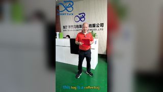 Zelfsluitende koffietas met ritssluiting, opstaand voor premium koffiemerkverpakkingen