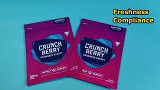 In de VS gepatenteerde, op maat gemaakte Mylar-ritssluitingszakken voor cannabisversheid en nalevingsbehoeften