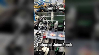 Voedselveilige, opstaande saptuitzak. Lekvrij doorzichtig sapverpakkingszakje