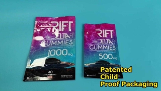 In de VS gepatenteerde, kindveilige ritssluitingszakken op maat voor cannabis-conformiteitsbehoeften