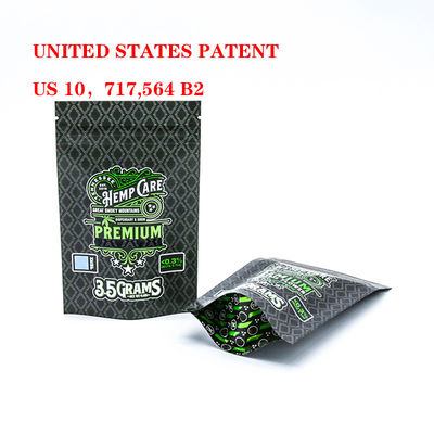 3.5g 7g geurbestendige Mylar-zakken kinderbestendige veiligheid Ziplock Stand Up Food Packaging Bag Custom logo ondersteund