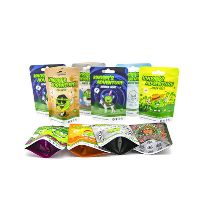 Gepersonaliseerd Staande Zipper Fruit Aroma Tabakszak Sigaren Mylar Bag Tabakszak Hervergrendelbare Plastic Weed Bag