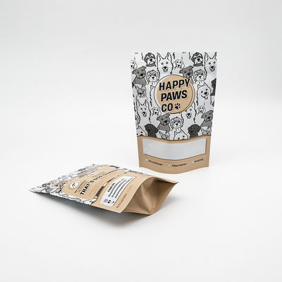 Op maat gedrukte bevroren ritszakken hervergrendelbaar opstaan ritszak venster huisdier