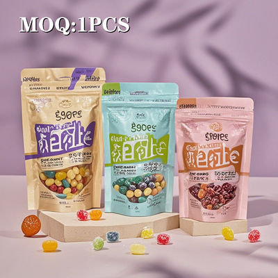 Oem Factory hervergrendelbare Ziplock Custom Printed Candy Packaging Die Cut 3.5G Stand Up Pockets Gratis Safe Pocket Food Mylar Bags