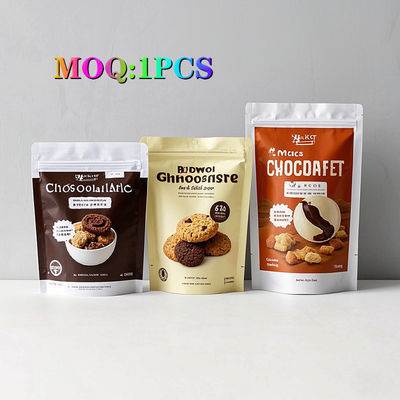 Aluminiumfolie snack thee chocolade verpakkingszak snoep stand up pouch mat effect vrije vorm koffie verpakkingszakken