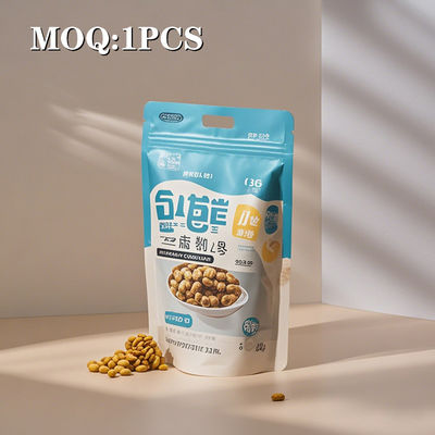 Op maat gemaakte FDA geurbestendige, vochtbestendige verpakkingszakken met U-vormige notchzijde en afgeronde hoeken