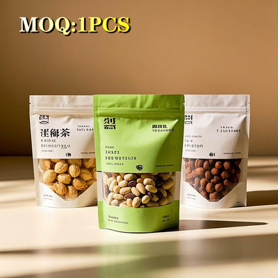 Custom logo gedrukte voedselverpakking gedroogd fruit snack doypack aluminium folie kunststof geurbestendige ziplock stand up pouch mylar tas