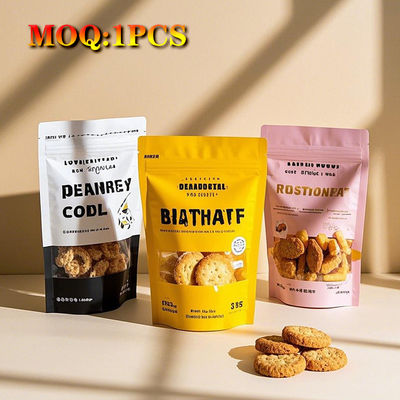 Geurbestendige zak van PE-laminaatmateriaal met afgedrukte gravure en zelfverzegelende rits voor voedselverpakkingen