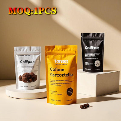 Op maat gedrukt glanzend grapje Gezicht Geur Proof hervergrendelbare rits 3 zijde zegel Flat Mylar Bag