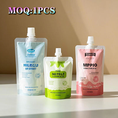 Opstaan Plastic Custom Liquid Juice Pouch Drink Packaging Bags Spout Pouch Juice Doypack Spout Bag