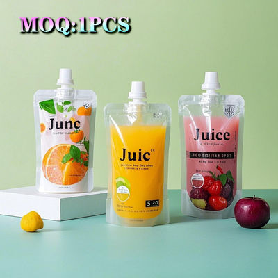 Hoge barrière Op maat gedrukte rechtopstaande spuitzak melk sap vloeistof verpakking spuitzak zak