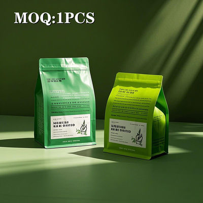 Duurzame aluminiumfoliezakken met platte bodem voor thee en koffie