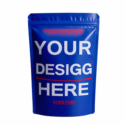 Op maat gemaakte 3,5 g Mylar-zakken - hervergrendelbare aluminiumfolie-stand-up zakken met ziplock voor geur- en kinderdichte koekjesverpakkingen