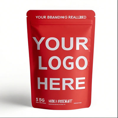 Op maat gedrukte geurbestendige stand-up Ziplock Mylar-zakken 3,5 g hervergrendelbare aluminiumplastic voedselverpakkingszakjes