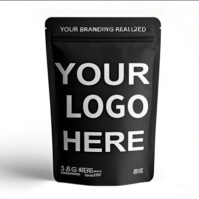 Op maat gedrukt Matte Stand Up Ziplock Mylar Bags Hervergrendelbare geurbestendige voedselverpakkingszakjes