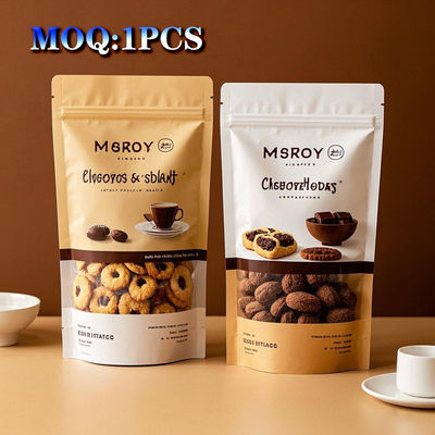 FDA-compliant Mylar Stand-Up Packaging Zip-Lock Closure HD Custom Printing & Micro-Portion 1/8 oz Capaciteit voor Gourmet Food Sampling