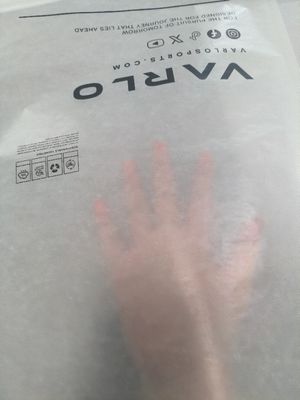 Recyclebare en afbreekbare glazen zelfklevende zakken Groene verpakkingen voor modemerken