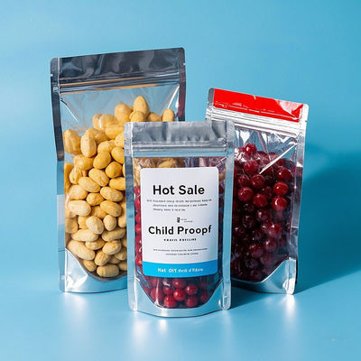 Child Resistant Zipper Bag | Plastic Composite Reclosable Packaging for Food/Drugs/Cosmetics | Customizable Size & Design 