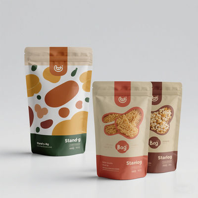 Beveiligde vergrendeling Stand-up voedselverpakkingszakken lekvrije aanpasbare milieuvriendelijke bulk verzegelde zakken