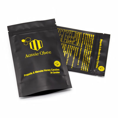 Multi-layer aluminium composiet kinderbestendige verpakkingszakken voor snoep / snacks / farmaceutische producten Aanpasbare CR-verpakkingsoplossingen