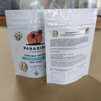 Kinderwaardig ritszak Custom Printed Composite Verpakking voor voedsel / snoep / noten Eco-vriendelijk herverzegelbaar ontwerp